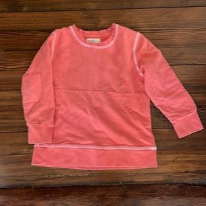 Boy + Girl organic cotton coral dot pullover sweatshirt 4T